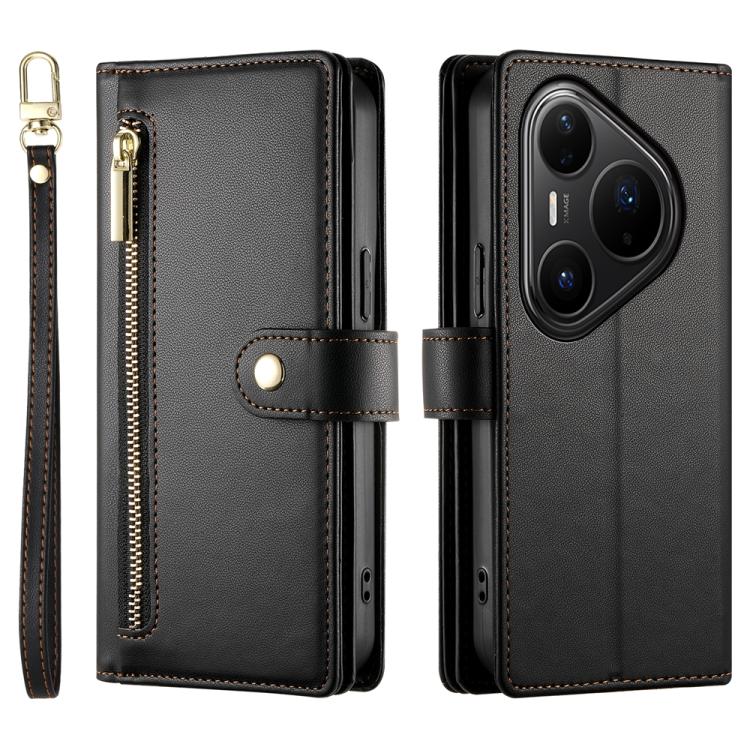 For Huawei Pura 80 Pro 5G / Pura 80 Pro+ 5G Nine Card-slot Zipper Wallet Bag Leather Phone Case
