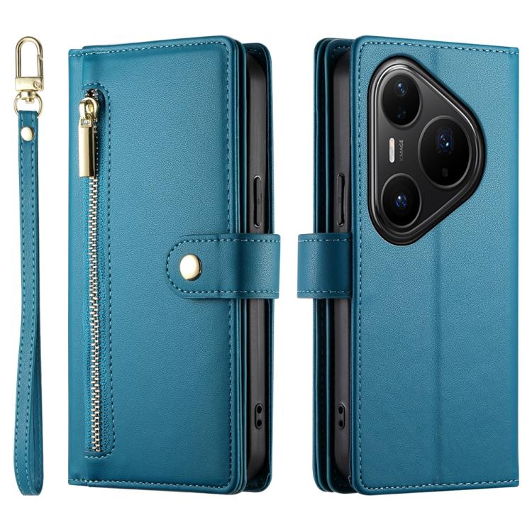 For Huawei Pura 80 Pro 5G / Pura 80 Pro+ 5G Nine Card-slot Zipper Wallet Bag Leather Phone Case