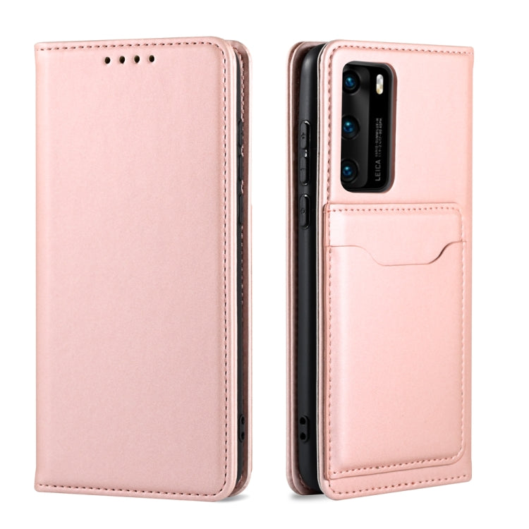 For Huawei P40 Strong Magnetism Liquid Feel Horizontal Flip Leather Case with Holder & Card Slots & Wallet