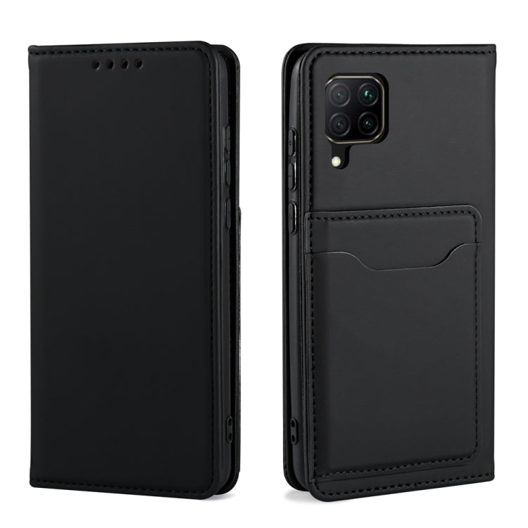 For Huawei P40 Lite Strong Magnetism Liquid Feel Horizontal Flip Leather Case with Holder & Card Slots & Wallet