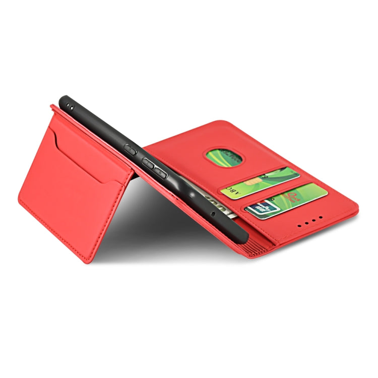 For Huawei P40 Lite Strong Magnetism Liquid Feel Horizontal Flip Leather Case with Holder & Card Slots & Wallet