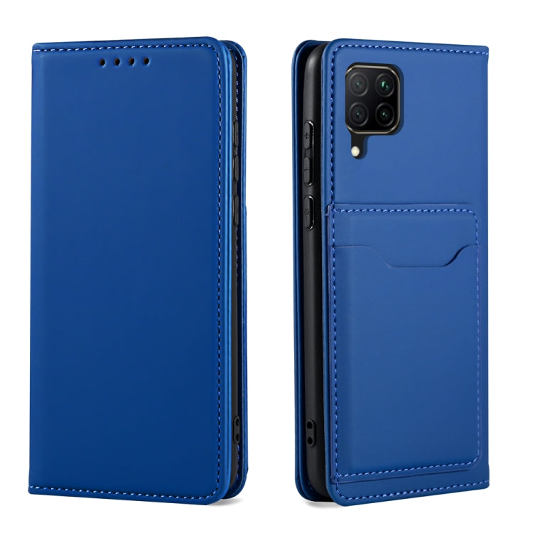 For Huawei P40 Lite Strong Magnetism Liquid Feel Horizontal Flip Leather Case with Holder & Card Slots & Wallet