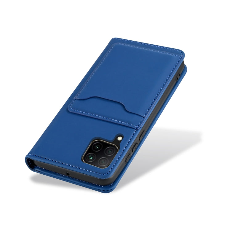 For Huawei P40 Lite Strong Magnetism Liquid Feel Horizontal Flip Leather Case with Holder & Card Slots & Wallet