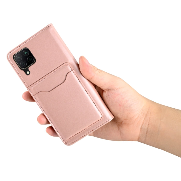 For Huawei P40 Lite Strong Magnetism Liquid Feel Horizontal Flip Leather Case with Holder & Card Slots & Wallet