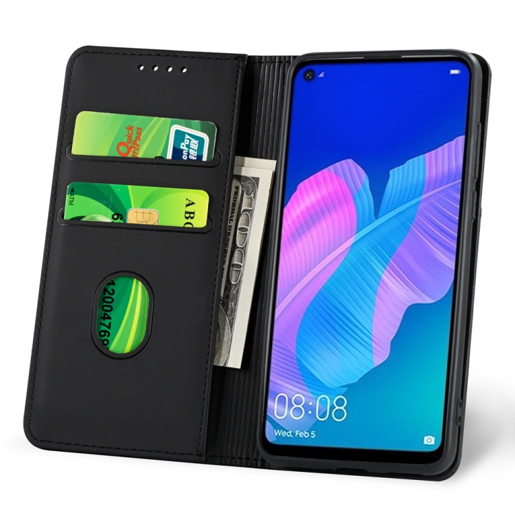 For Huawei P40 Lite E Strong Magnetism Liquid Feel Horizontal Flip Leather Case with Holder & Card Slots & Wallet