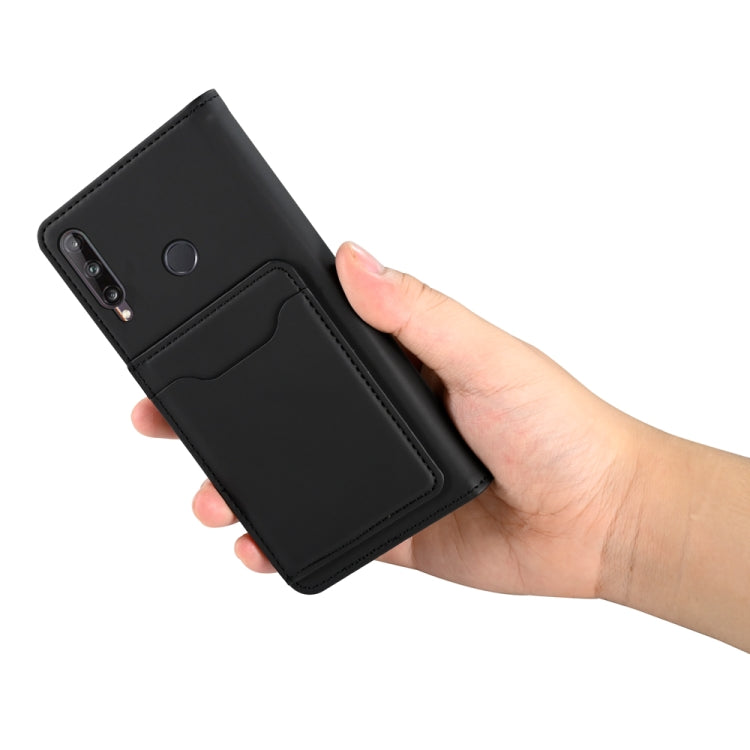 For Huawei P40 Lite E Strong Magnetism Liquid Feel Horizontal Flip Leather Case with Holder & Card Slots & Wallet