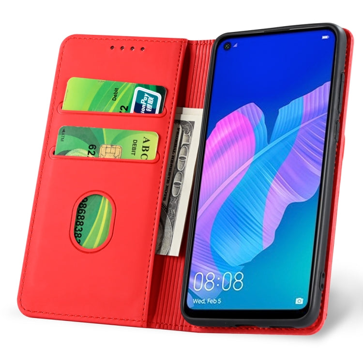 For Huawei P40 Lite E Strong Magnetism Liquid Feel Horizontal Flip Leather Case with Holder & Card Slots & Wallet