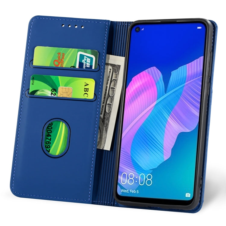 For Huawei P40 Lite E Strong Magnetism Liquid Feel Horizontal Flip Leather Case with Holder & Card Slots & Wallet