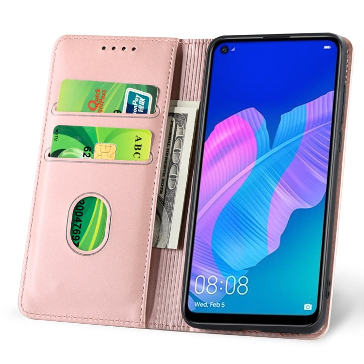For Huawei P40 Lite E Strong Magnetism Liquid Feel Horizontal Flip Leather Case with Holder & Card Slots & Wallet