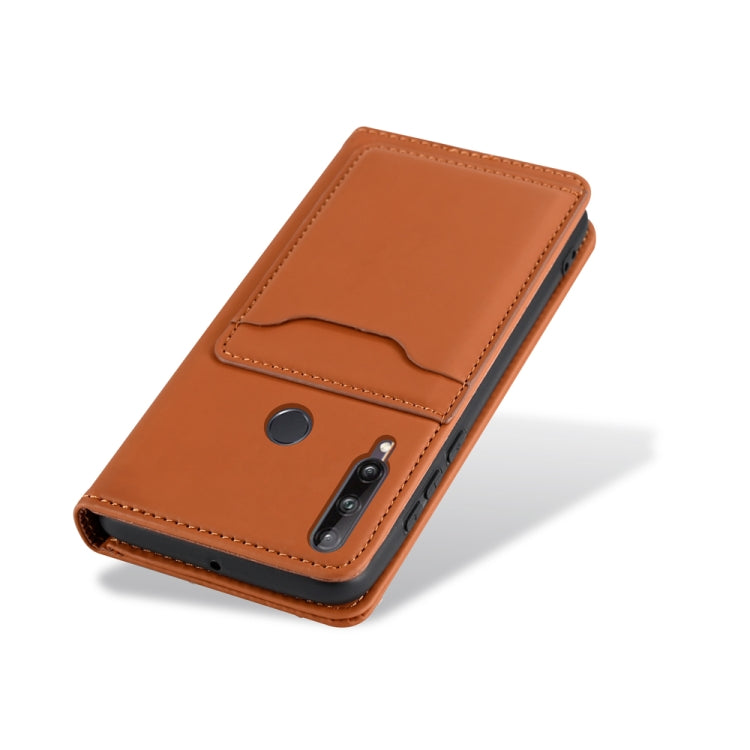 For Huawei P40 Lite E Strong Magnetism Liquid Feel Horizontal Flip Leather Case with Holder & Card Slots & Wallet
