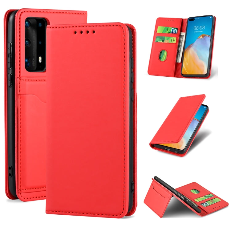 For Huawei P40 Pro Strong Magnetism Liquid Feel Horizontal Flip Leather Case with Holder & Card Slots & Wallet