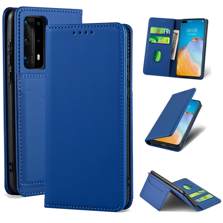 For Huawei P40 Pro Strong Magnetism Liquid Feel Horizontal Flip Leather Case with Holder & Card Slots & Wallet