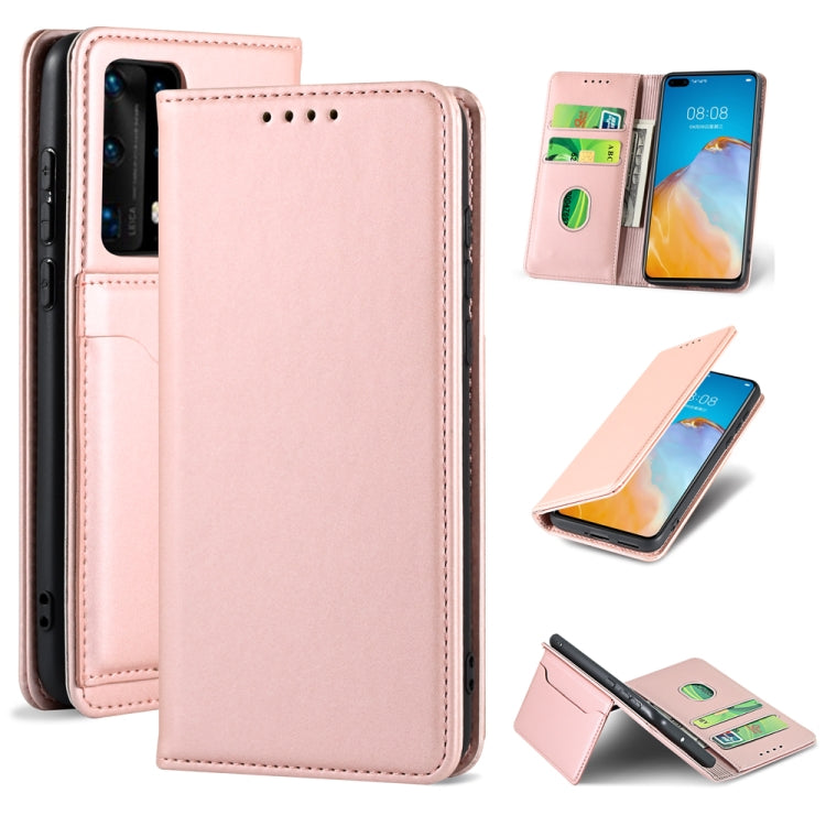 For Huawei P40 Pro Strong Magnetism Liquid Feel Horizontal Flip Leather Case with Holder & Card Slots & Wallet