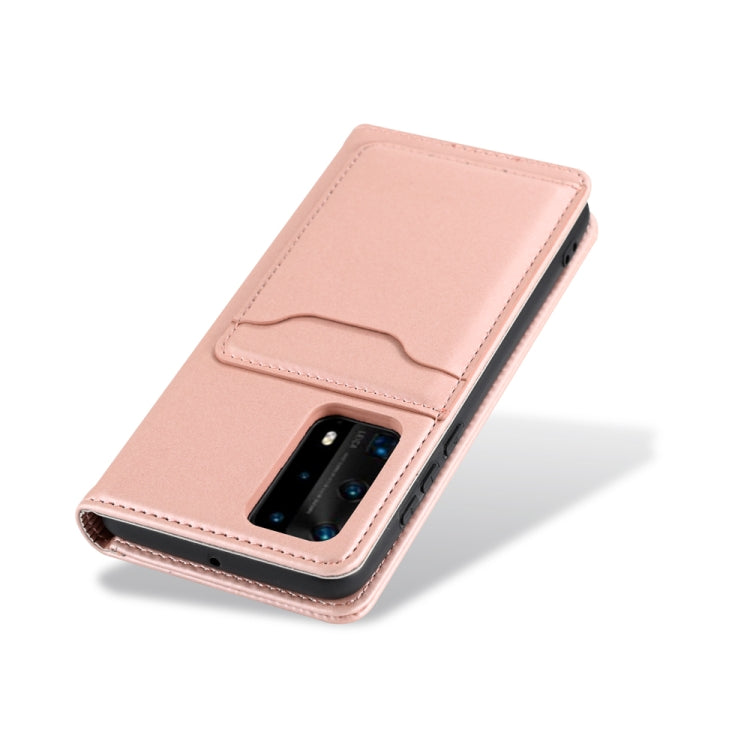 For Huawei P40 Pro Strong Magnetism Liquid Feel Horizontal Flip Leather Case with Holder & Card Slots & Wallet