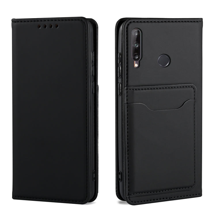 For Huawei Y7p Strong Magnetism Liquid Feel Horizontal Flip Leather Case with Holder & Card Slots & Wallet