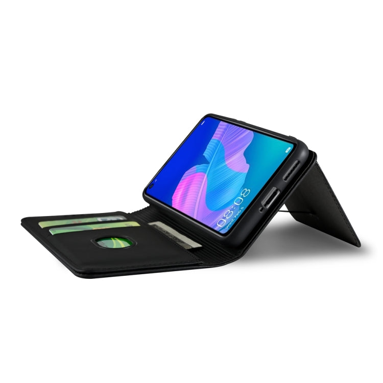 For Huawei Y7p Strong Magnetism Liquid Feel Horizontal Flip Leather Case with Holder & Card Slots & Wallet