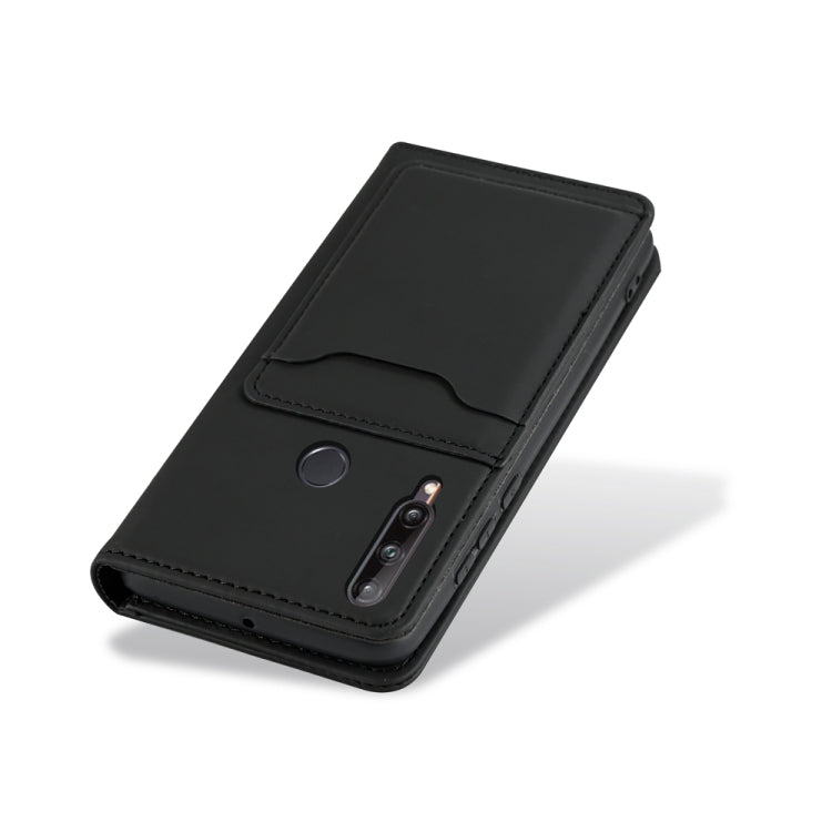 For Huawei Y7p Strong Magnetism Liquid Feel Horizontal Flip Leather Case with Holder & Card Slots & Wallet