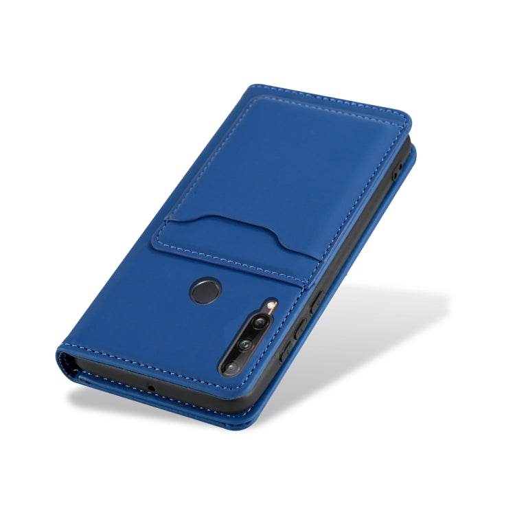 For Huawei Y7p Strong Magnetism Liquid Feel Horizontal Flip Leather Case with Holder & Card Slots & Wallet