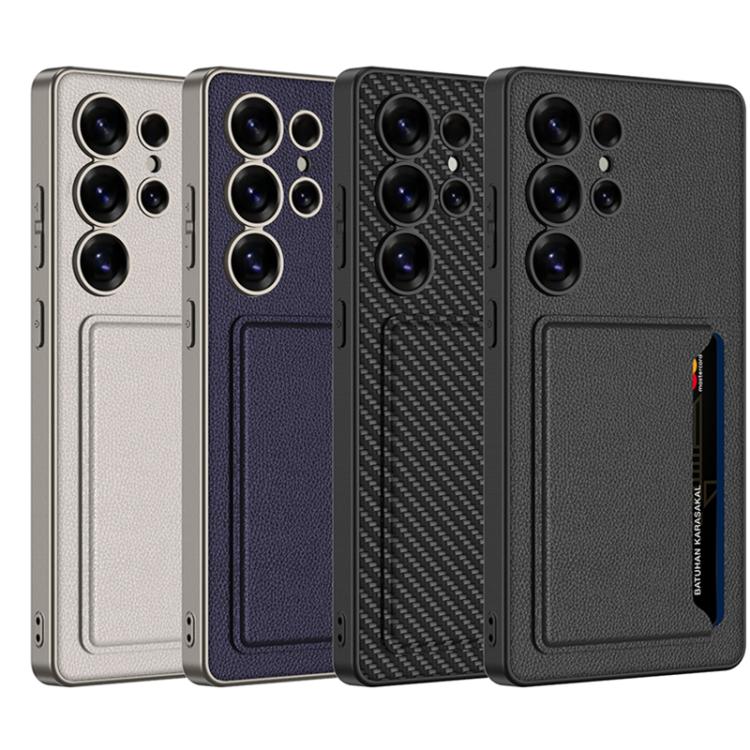 For Samsung Galaxy S25 Ultra 5G GKK Ultra-thin Leather Card Slots Phone Case With Magnetic Holder