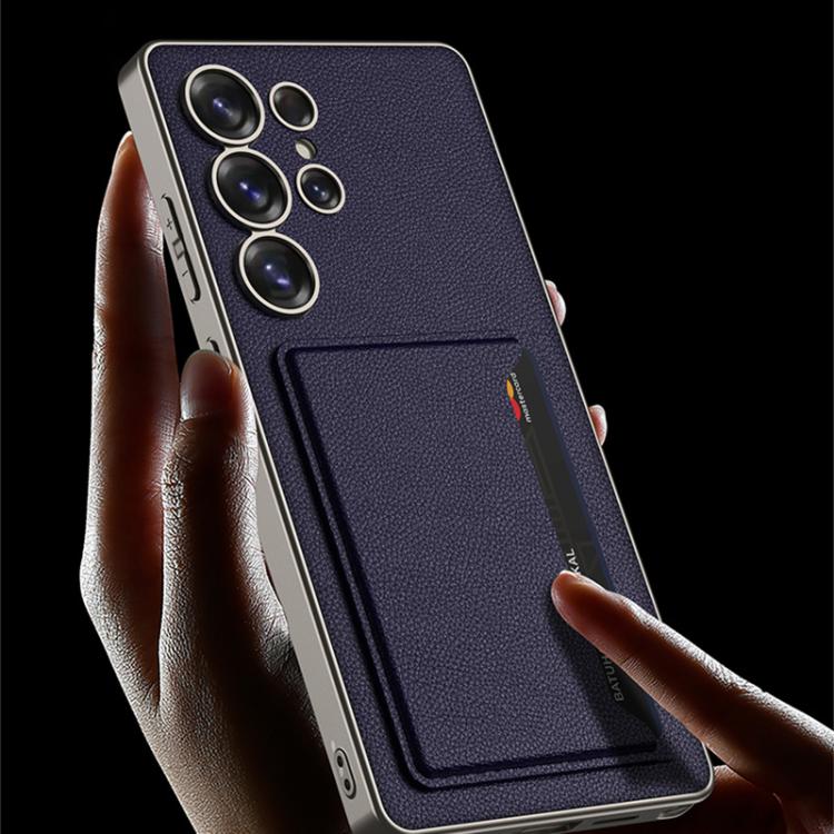 For Samsung Galaxy S25 Ultra 5G GKK Ultra-thin Leather Card Slots Phone Case With Magnetic Holder