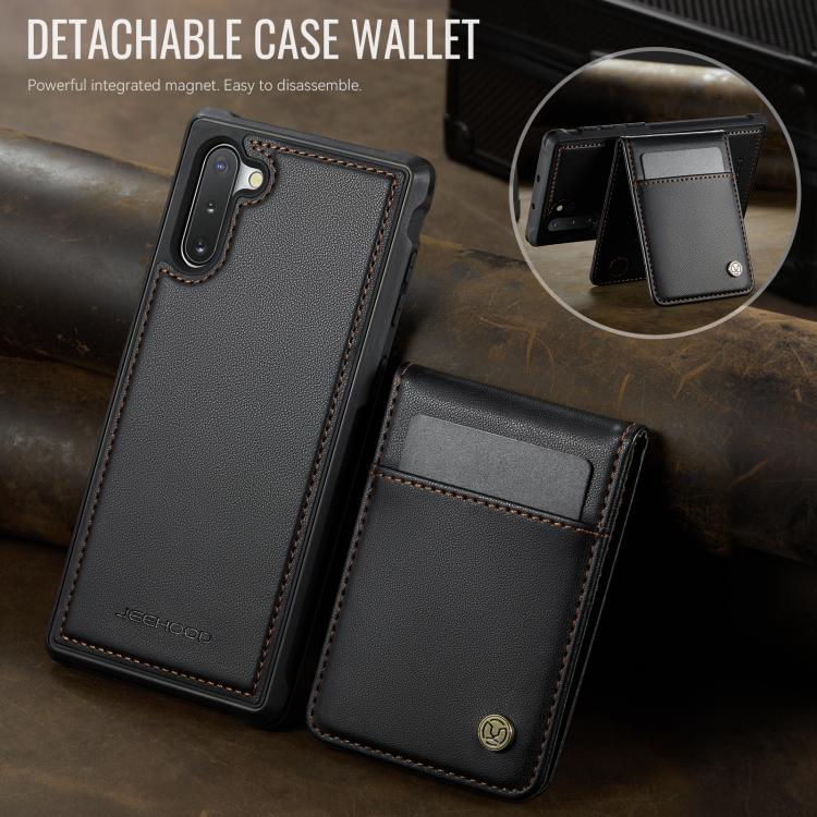 For Samsung Galaxy Note10+ JEEHOOD J06 British Style RFID MagSafe Card Bag PU Phone Case