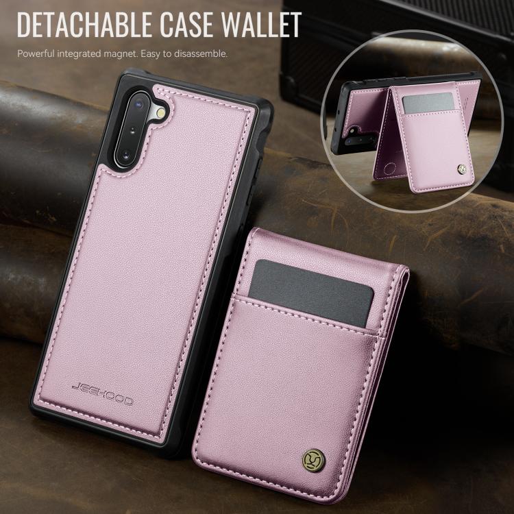 For Samsung Galaxy Note10+ JEEHOOD J06 British Style RFID MagSafe Card Bag PU Phone Case