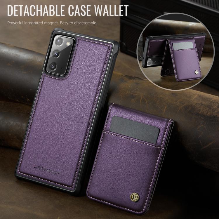 For Samsung Galaxy Note20 JEEHOOD J06 British Style RFID MagSafe Card Bag PU Phone Case