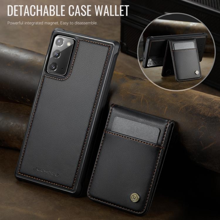 For Samsung Galaxy Note20 JEEHOOD J06 British Style RFID MagSafe Card Bag PU Phone Case