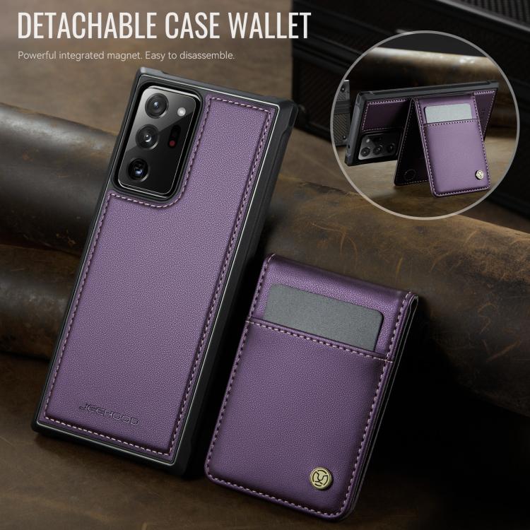 For Samsung Galaxy Note20 Ultra JEEHOOD J06 British Style RFID MagSafe Card Bag PU Phone Case