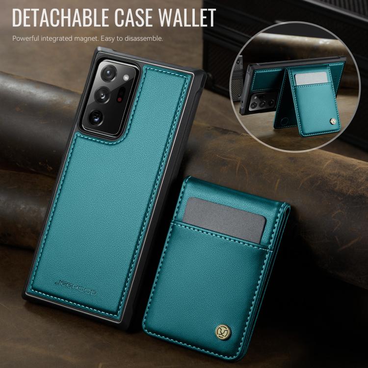 For Samsung Galaxy Note20 Ultra JEEHOOD J06 British Style RFID MagSafe Card Bag PU Phone Case