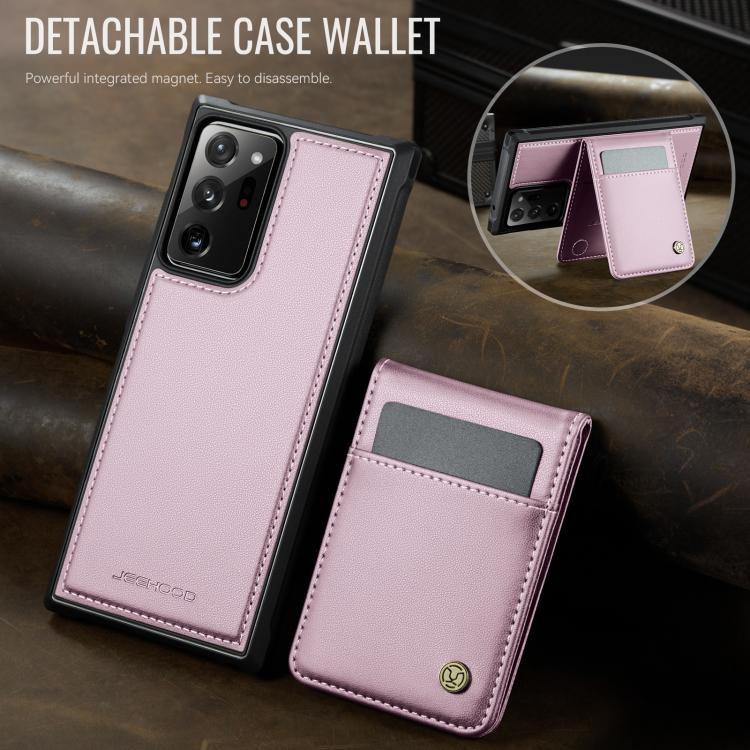 For Samsung Galaxy Note20 Ultra JEEHOOD J06 British Style RFID MagSafe Card Bag PU Phone Case