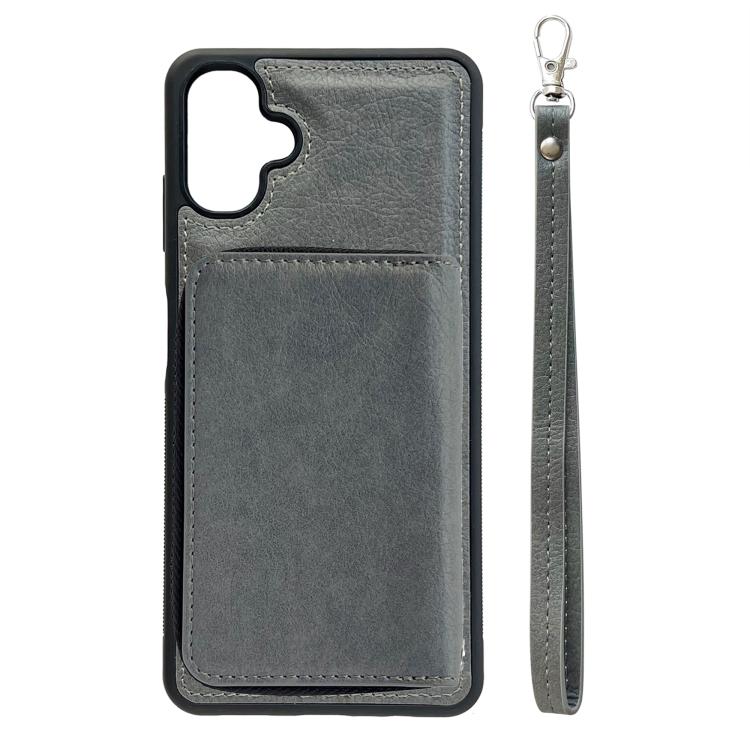 For Samsung Galaxy A06 5G / 4G Solid Color Zipper 11-Card Slots Bag Phone Case with Lanyard