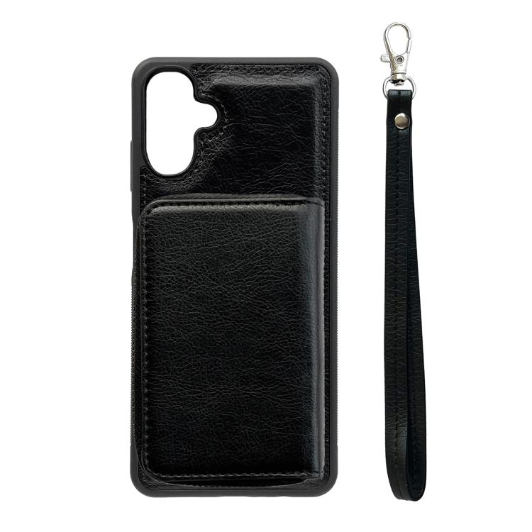 For Samsung Galaxy A36 5G Solid Color Zipper 11-Card Slots Bag Phone Case with Lanyard