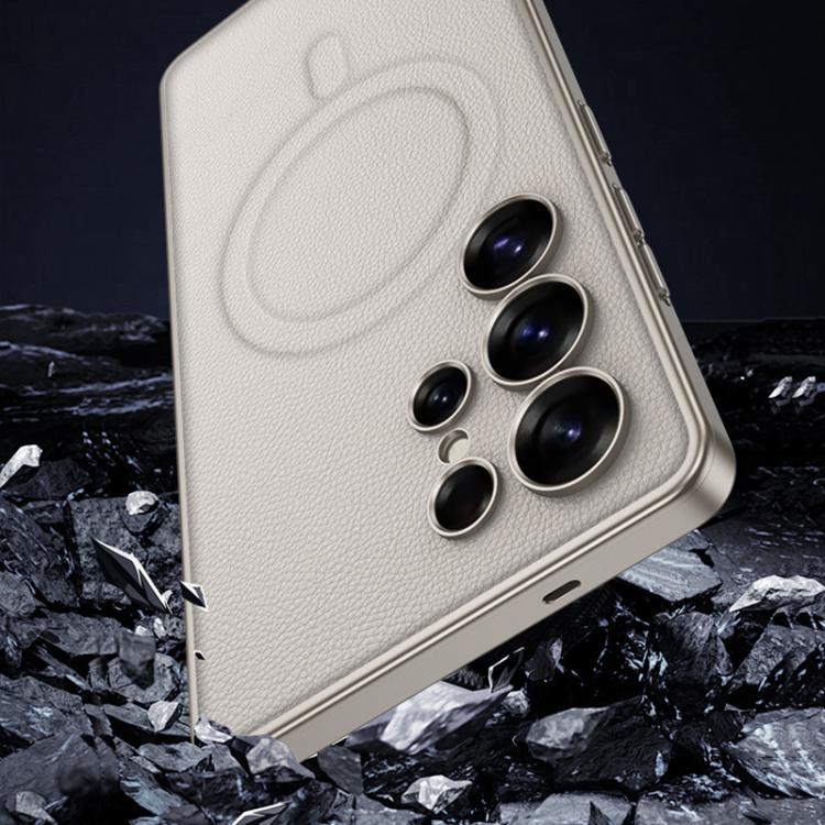 For Samsung Galaxy S25 Ultra 5G GKK Built-in MagSafe Leather Full Coverage Phone Case