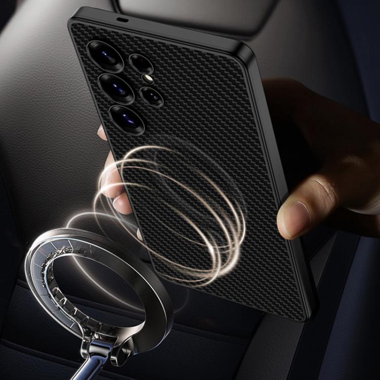 For Samsung Galaxy S25 Ultra 5G GKK Built-in MagSafe Leather Full Coverage Phone Case