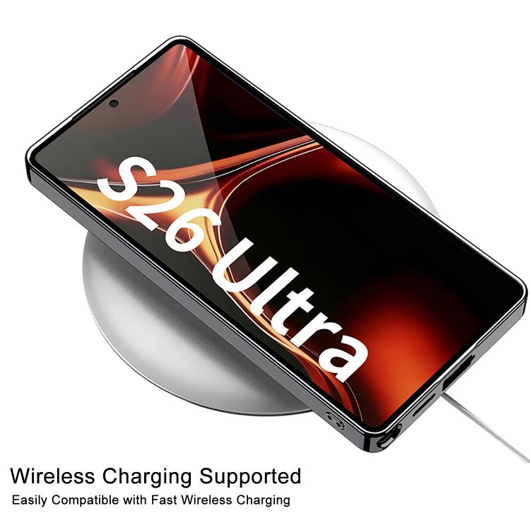For Samsung Galaxy S26 Ultra 5G GKK Plating Leather Built-in MagSafe Frosted Phone Case