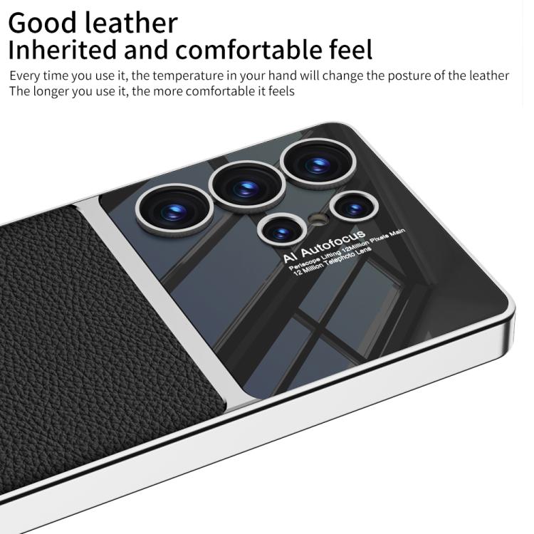 For Samsung Galaxy S25 Ultra 5G GKK Plating TPU + Leather Full Coverage Phone Case