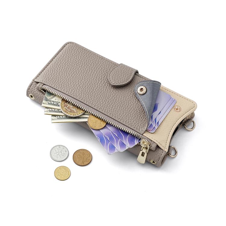 For iPhone Air Crossbody Chain Fishtail Litchi Leather Phone Case