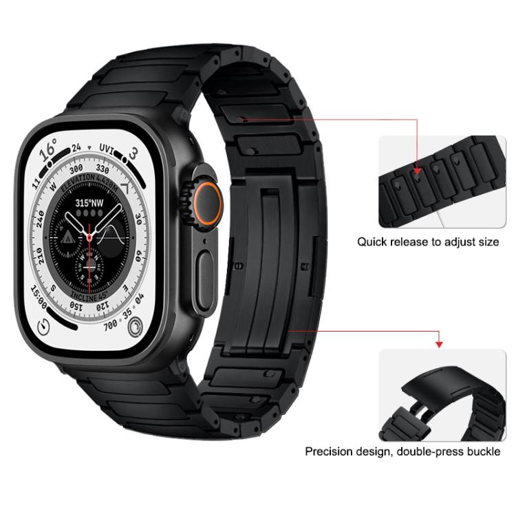 For Apple Watch 46mm / 49mm / 45mm / 44mm Integrated I-Shaped Quick Release Titanium Alloy Watch Band