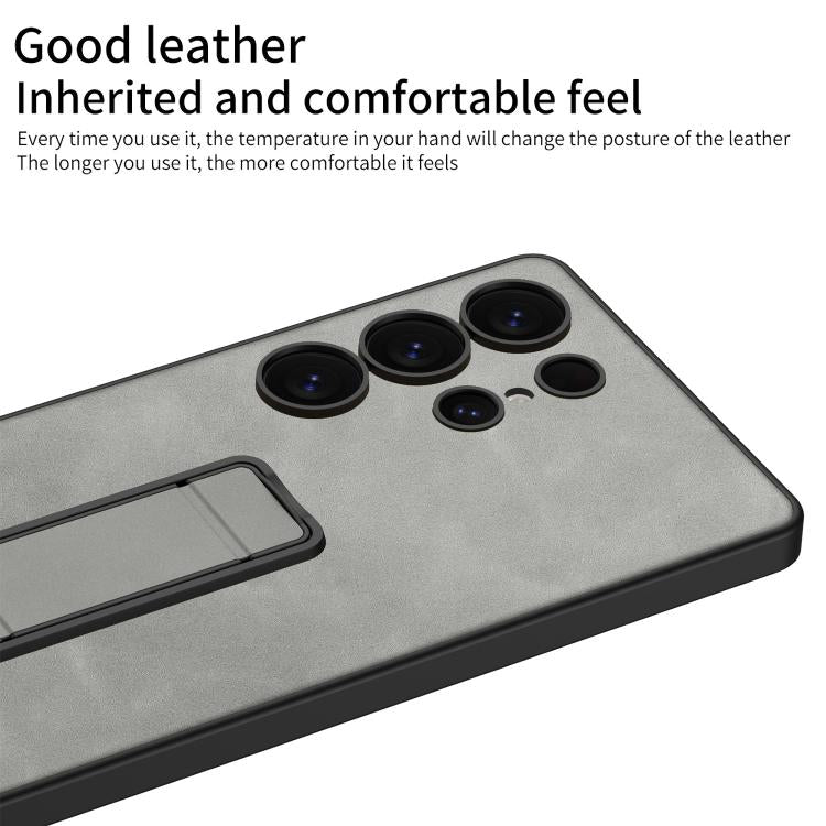 For Samsung Galaxy S25 Ultra 5G GKK Skin Feel Leather Fold Holder Phone Case