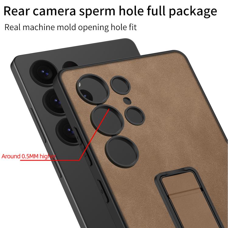 For Samsung Galaxy S25 Ultra 5G GKK Skin Feel Leather Fold Holder Phone Case