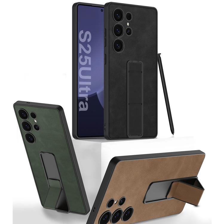 For Samsung Galaxy S25 Ultra 5G GKK Skin Feel Leather Fold Holder Phone Case