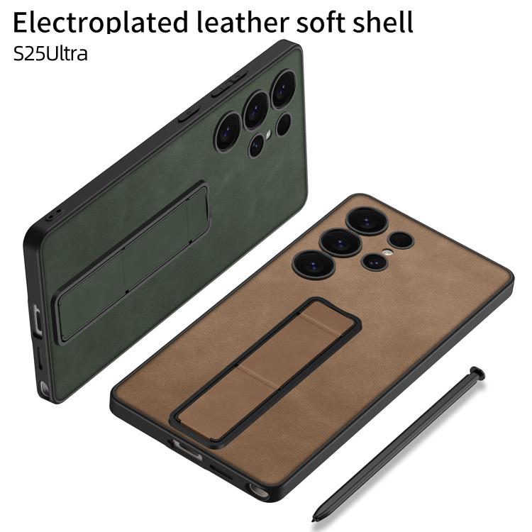 For Samsung Galaxy S25 Ultra 5G GKK Skin Feel Leather Fold Holder Phone Case