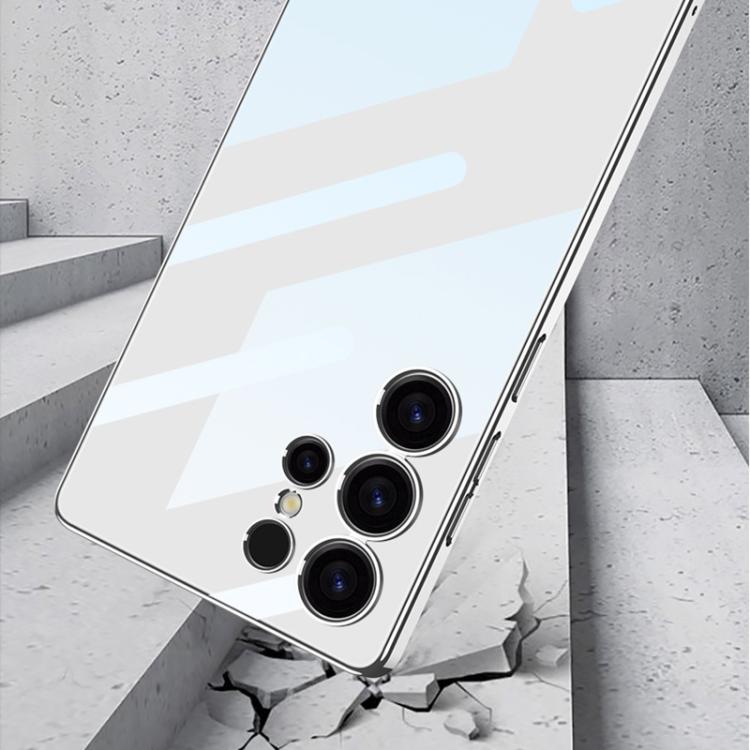 For Samsung Galaxy S25 Ultra 5G GKK Plating Transparent PC Phone Case, Not Included Pen