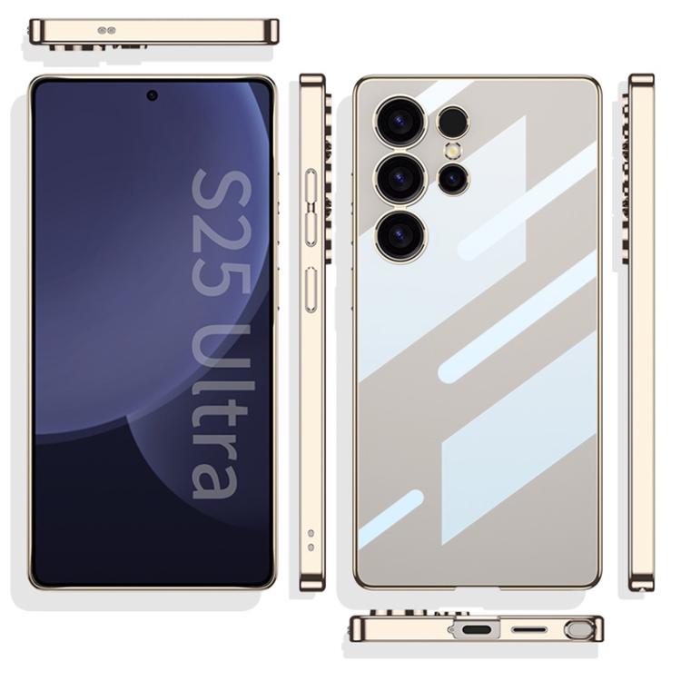 For Samsung Galaxy S25 Ultra 5G GKK Plating Transparent PC Phone Case, Not Included Pen