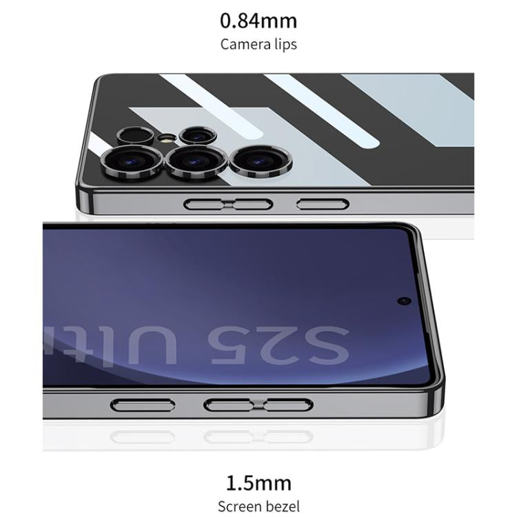 For Samsung Galaxy S25 Ultra 5G GKK Plating Transparent PC Phone Case, Not Included Pen