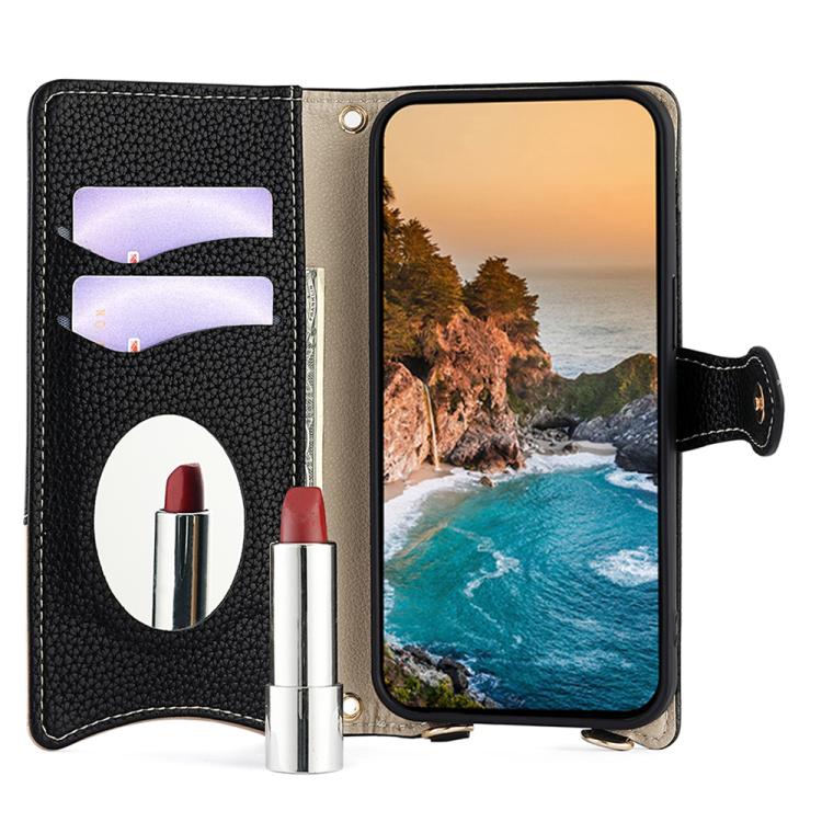 For Honor X5c 4G Crossbody Chain Fishtail Litchi Leather Phone Case