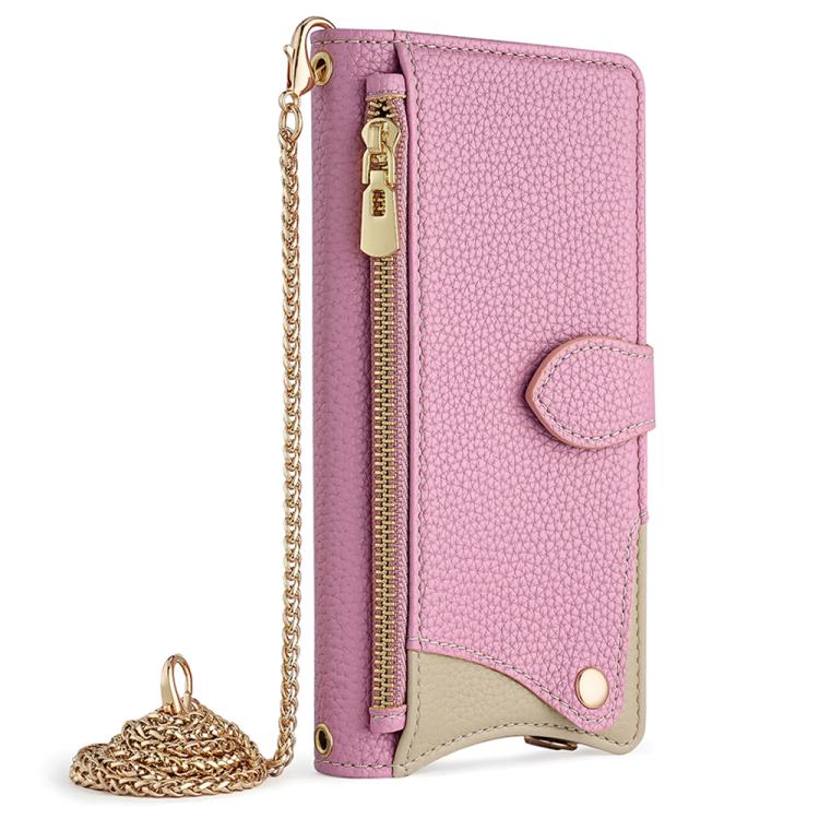 For Honor X5c 4G Crossbody Chain Fishtail Litchi Leather Phone Case