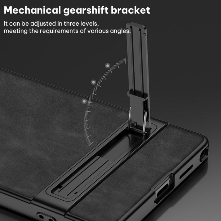 For Samsung Galaxy S26 Ultra 5G GKK Triumph Ultra-Thin Frosted Leather Phone Case with Holder