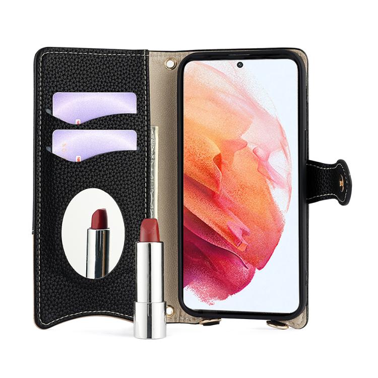 For Samsung Galaxy A15 Crossbody Chain Fishtail Litchi Leather Phone Case